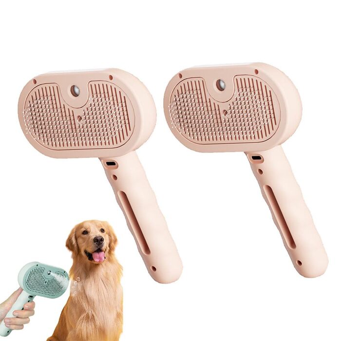 Бурштук для котів Felanis 3-в-1 з розпилювачем, парою та масажем. Підходить для котів та собак. Білий (1 шт) / Рожевий (2 шт)