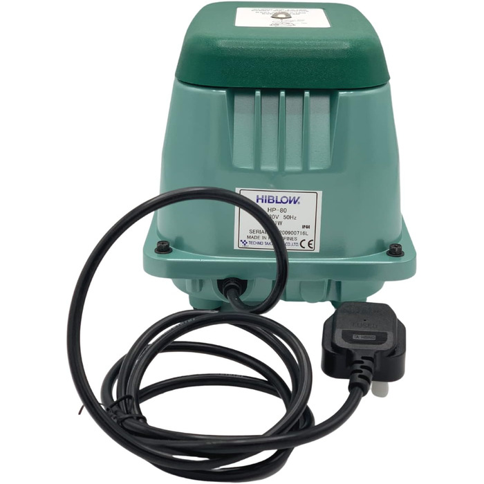 Компресор HiBlow HP-150, 180 л/хв, 1,3 м, вихід 18 мм, 125 Вт – аератор для ставка