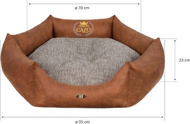 CAZO Преміум лежанка для собак та котів, діаметр 70 см, розмір M, LPMG0204/A