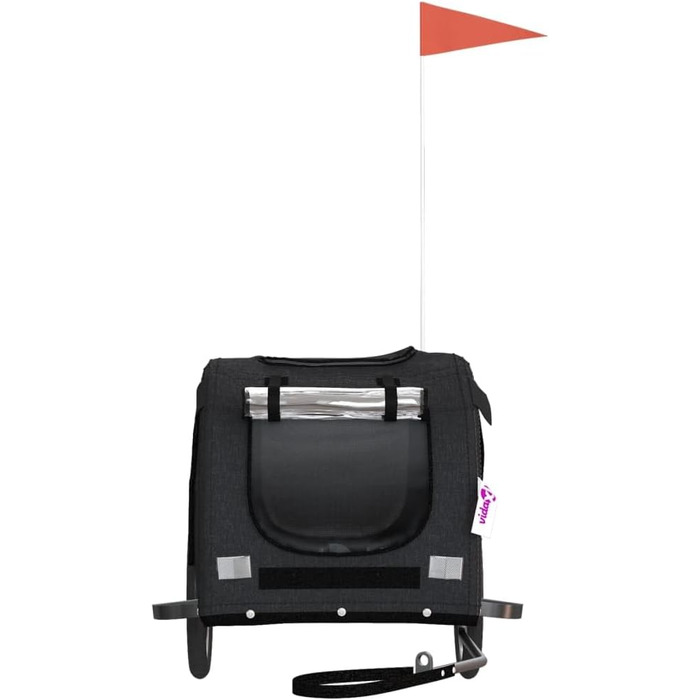 Фастнайти велосипедний причіп для собак чорного та сірого кольорів. Причіп для велосипеда, вантажний причіп, транспортний причіп. Максимальне навантаження 45 кг (чорний)