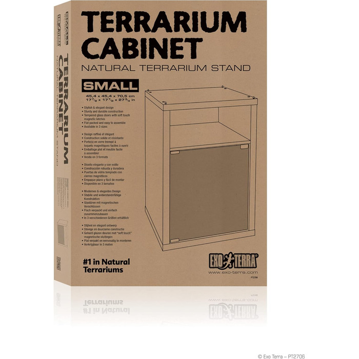 Шафа для тераріуму Exo Terra 45x45 см, ідеально підходить для тераріумів Exo Terra, розмір 45,4x45,4x70,5 см