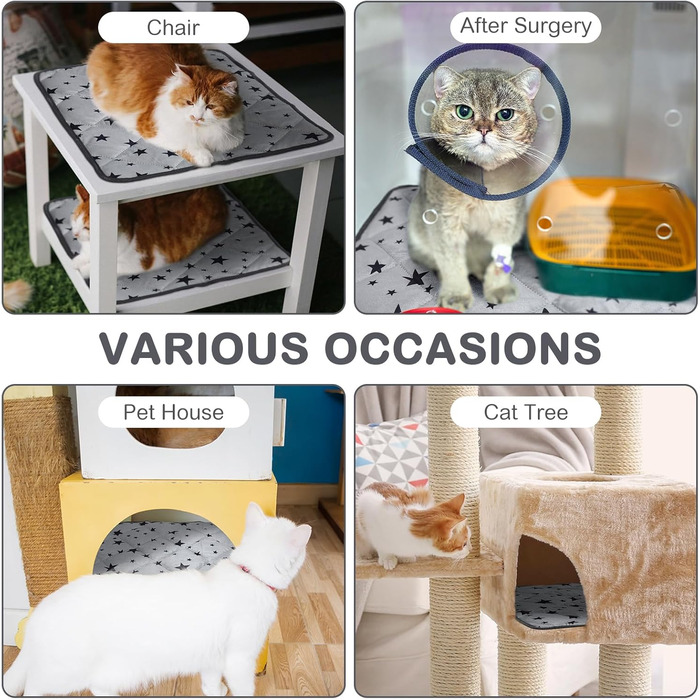 Самогріюча ковдра для котів та собак Namalu зі зірковим малюнком. Тепла, м'яка, неслизька ковдра для домашніх тварин. Можна прати. Підходить для використання в приміщенні та на вулиці.