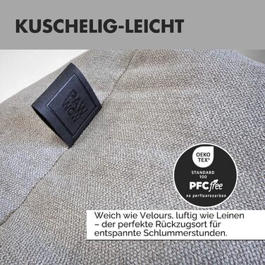 Ортопедичне ліжко для собак Emma | Кошик для собак малого та середнього розміру (сірий, 105x75 см)