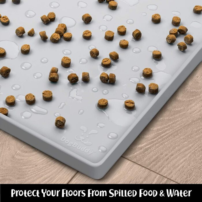 Підкладка під миску для собак DogBuddy, водовідштовхувальна, силіконова, з високими бортиками (48 x 30,5 см)
