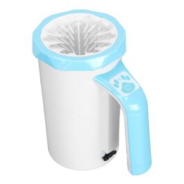 Автоматичний мийка лап для собак, електроприлад, портативна мийка лап з силіконовими щетинками, біло-блакитний колір