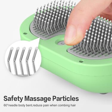 Розпушувач для котів: щітка для догляду за шерстю, видалення ковтунів та бруду (зелений)