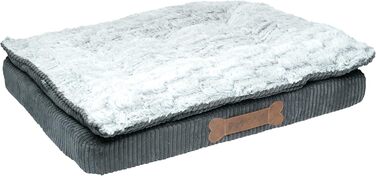 Крісло-ліжко для собак Petface Ultimate Luxury з memory foam, сірого кольору, XL, 120 x 90 x 15 см, машинне прання