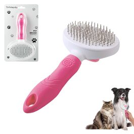 Бурштук для тварин: для котів та собак, видаляє підшерсток, самоочищується, рожевий