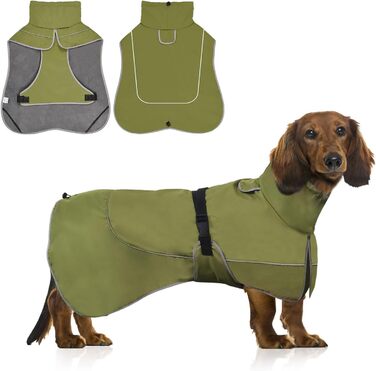 Водонепроникний собачий дощовик WUFANC - відбиваюча куртка для собак з регульованою застібкою для всіх сезонів. Комфортний захист для вашого собаки під час активностей у приміщенні та на вулиці (M)