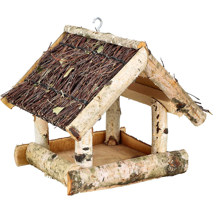 Коттарбау® годівниця для птахів з натурального дерева, балконна годівниця для птахів, годівниця для диких птахів