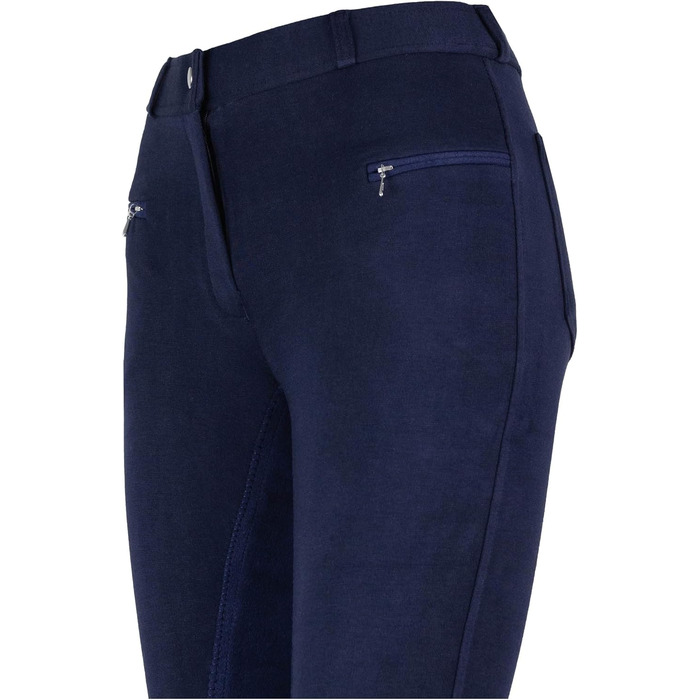 Жіночі бриджі для верхової їзди RL24 BASICLINE з повним сидінням, темно-сині (48)