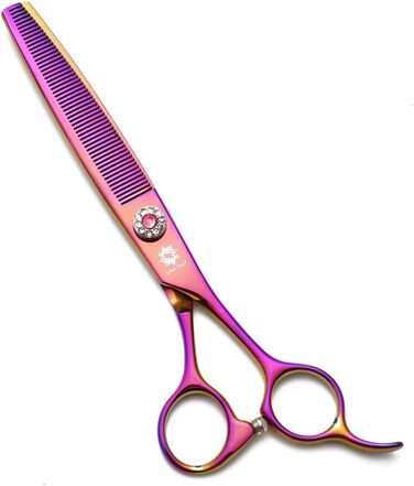 Професійна витончена ножиця для грумінгу тварин 6,5 дюймів, нержавіюча сталь, фіолетовий колір