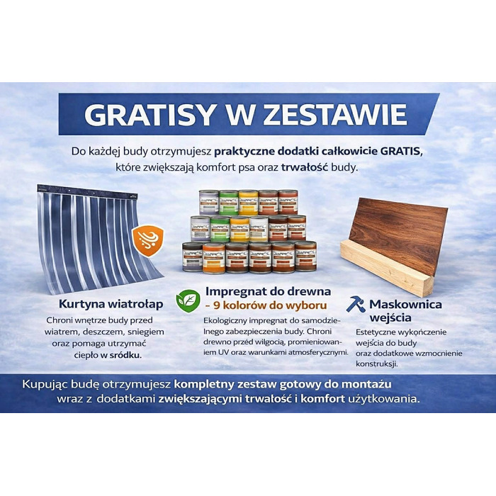 Буда для собак PREMIUM 2XL (114×76,5 см) з утепленою підлогою, дахом та шторою