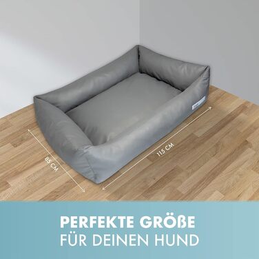 Крісло-ліжко для собак, миється - якісне собаче ліжко, захищає суглоби - міцна собача підстилка, кошик - темно-коричневий мокко, розмір L 115 x 85 см