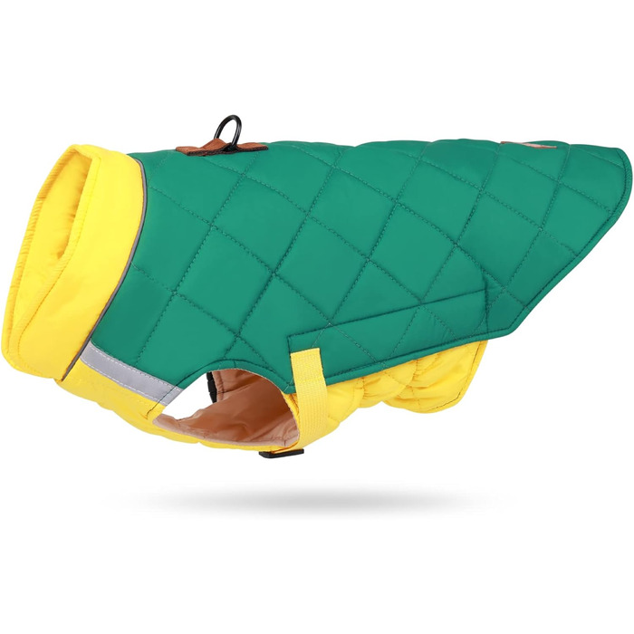Теплий зимовий теплий жилет для собак маленьких та середніх порід, жилет для собак, одяг для собак, жилет для сноубордингу, одяг для чихуахуа, бульдога, зелений, 2XL