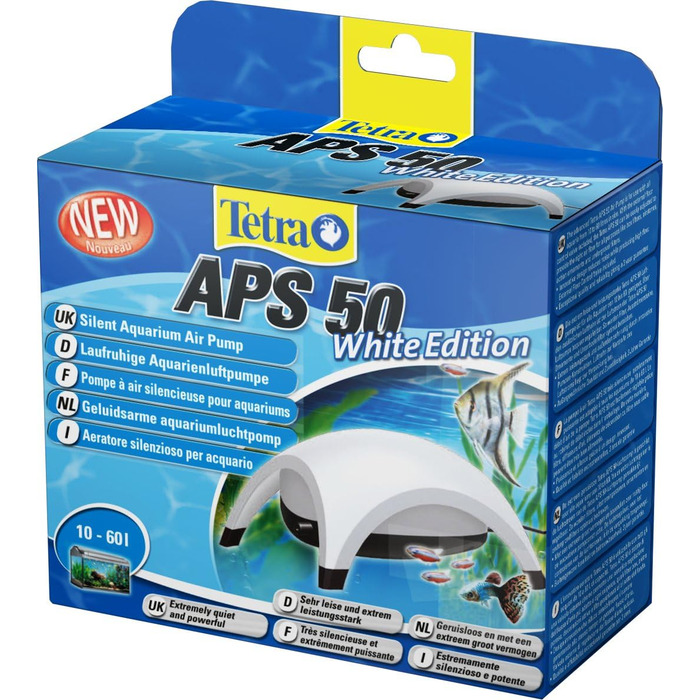Tetra APS 300 — тиха мембранна помпа для акваріума 120-300 л, біла