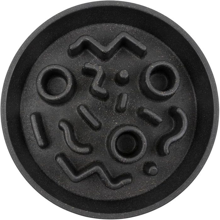 Місцевий район 70 - Повільний годівник для собак з бамбука - діаметр 28 см, висота 17 см (темно-сірий)