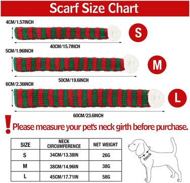 Шарф для кота та собаки на Новий Рік, костюм, червоний, для прикрашання, одяг для домашніх тварин, костюм на Новий Рік, червоно-зелений, середній, розмір M