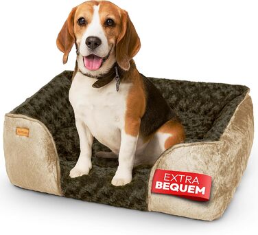 Зручне ліжко для собак - м'яке та затишне, з наповнювачем PP Cotton та подрібненим пінополіуретаном, міцне, для маленьких собак (колір коричневий, XL)