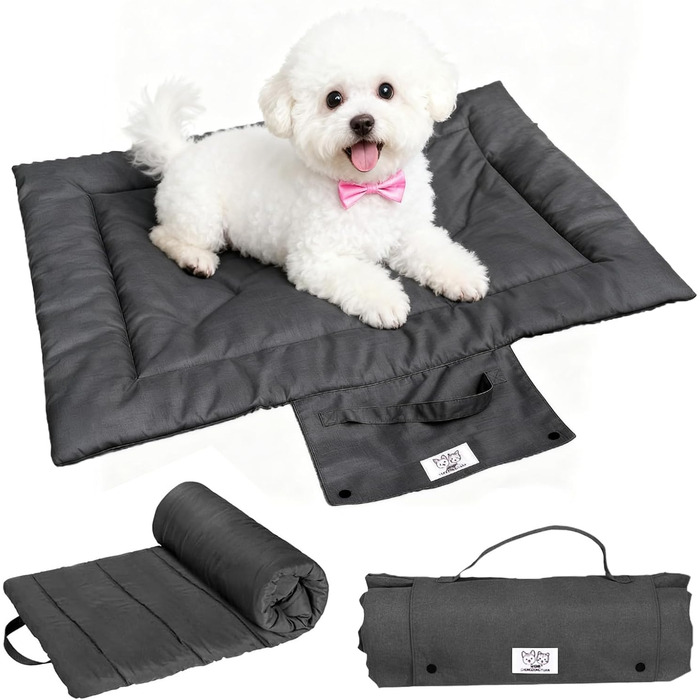 Водонепроникний килимок для собак на винос, миється, м'який килимок для собак, килимок для собак для подорожей, кемпінгу та відпочинку на природі, сірого кольору