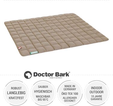 Лежак для собак Doctor Bark XXL, м'який, міцний, для великих порід, індор/аутдор, пральний до 95°C, золотисто-коричневий