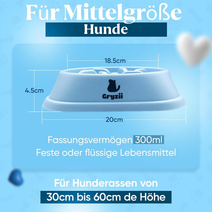 Антишвидкоїжка для собак великих порід | Повільне та здорове харчування, Slow Feeder, сприяє травленню, запобігає блювоті, неслизький, миска для собак, великі та XXL породи