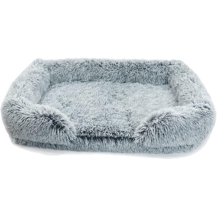 MISSMAO Ортопедичне ліжко для собак, лежанка для собак - Знімний чохол - М'яке собаче ліжко, килимок для домашніх тварин, що можна прати, для собак та котів, сірий, XXL (120x80x20 см)