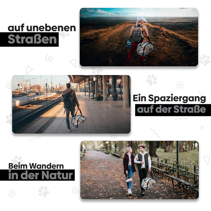 Транспортна сумка для собак та котів EVE Textile | Сумка-переноска для тварин | Дихаюча та прозора сумка | 47x30x30 см (Світло-сіра)