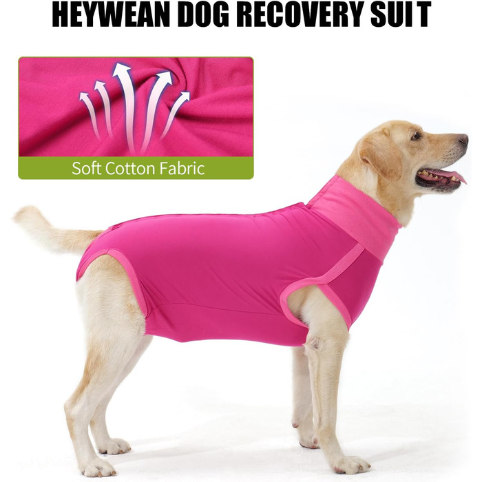 Одяг для собак після операцій Heywean – після кастрації/стерилізації, медичний жилет, для собак (L, Рожевий)