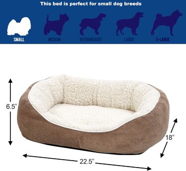 Лежак для собак Midwest Homes for Pets, коричнево-сірий, малий розмір