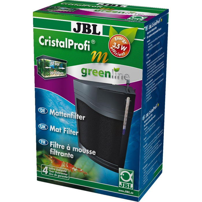 Набір для фільтрації акваріума JBL CristalProfi m greenline 6096000, маттовий фільтр з помпою для акваріумів від 20 до 80 л