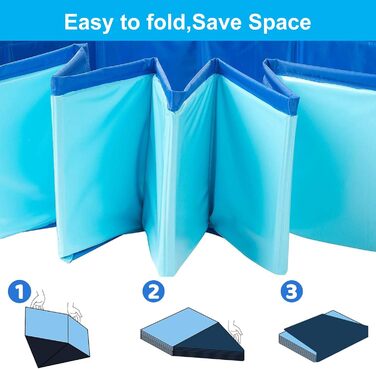 Басейн для собак та котів Demigreat, 100 x 30 см з клапаном зливу, портативний, зносостійкий