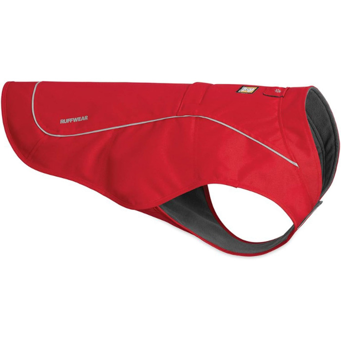 Ruffwear міцна куртка для собак з флісовою підкладкою, для мініатюрних порід, розмір XXS, червона (Red Currant), модель Overcoat