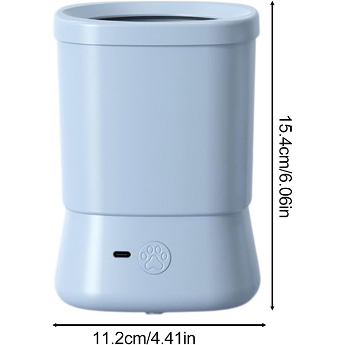 Очисник лап для собак, пристрій для миття лап, 2 швидкості, захист від бризок, аксесуар для догляду за лапами під час прогулянок, походів, кемпінгу (блакитний)