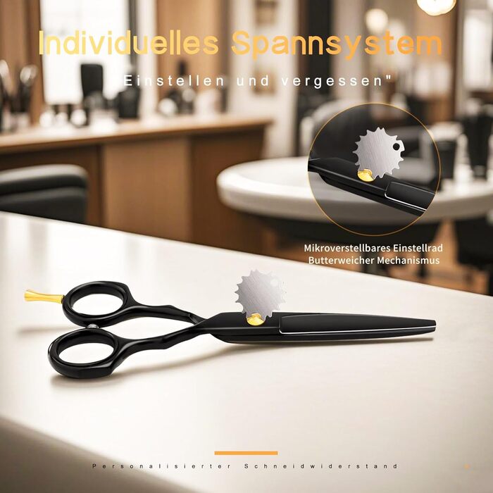 Професійні перукарські ножиці Purple Dragon 5,5 дюйми – набір для стрижки волосся для жінок та чоловіків, перукарські ножиці для барберів/перукарів/початківців (чорний)