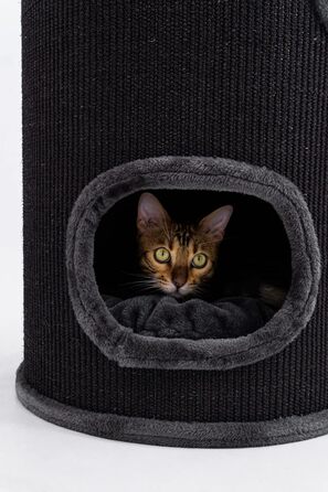 Petrebels Дряпка для котів - дряпка-домик, 110 см, чорна