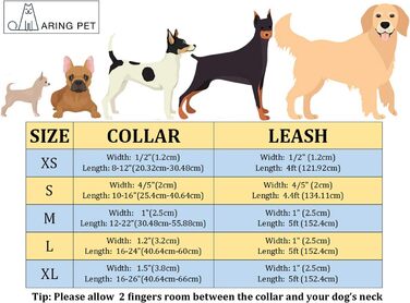 Нашийник та поводок для собак Aring Pet, нашийник та поводок, регульований нашийник для маленьких, середніх та великих собак (L, червоний на Різдво)