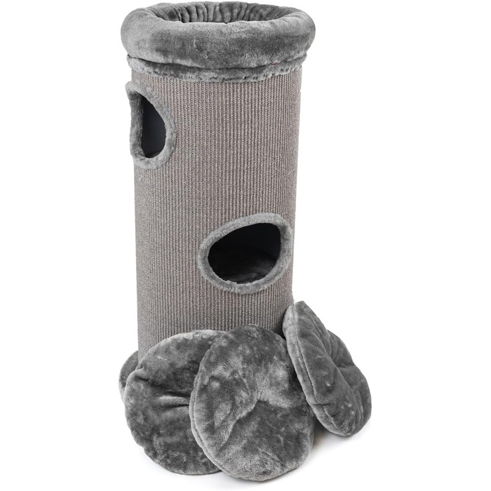 Котячий будиночок та когтеточка Olivia - антрацит, 40x40x100 см