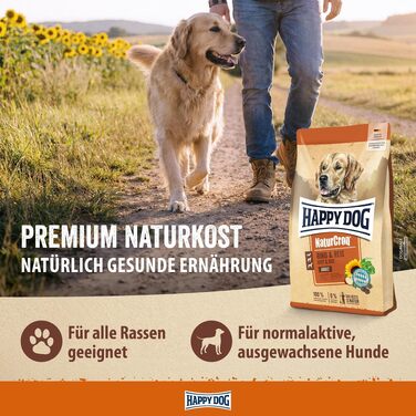 Сухий корм для дорослих собак Happy Dog NaturCroq з яловичиною та рисом, 15 кг