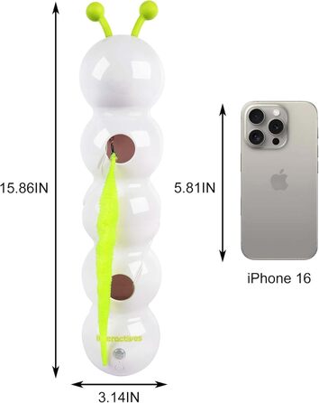 Інтерактивна іграшка для котів ALL FOR PAWS 3 в 1: метелик, м'ячики, випадкові пір'я. Автоматичний спінер для котів, іграшка-гусениця для дому.