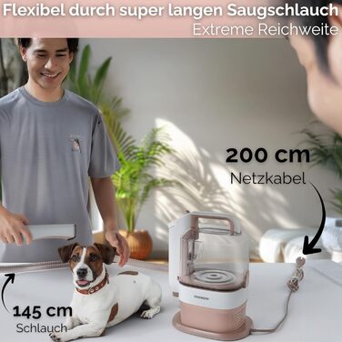 Машина для стрижки шерсті тварин Steinborg® з пилососом 13.500 Pa, професійний набір для догляду за собаками та котами