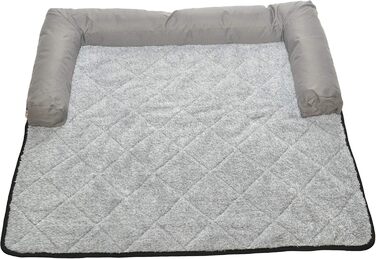 Крісло-ліжко для собак Raikou: зручне та захисне, 90x90 см, сірий меланж
