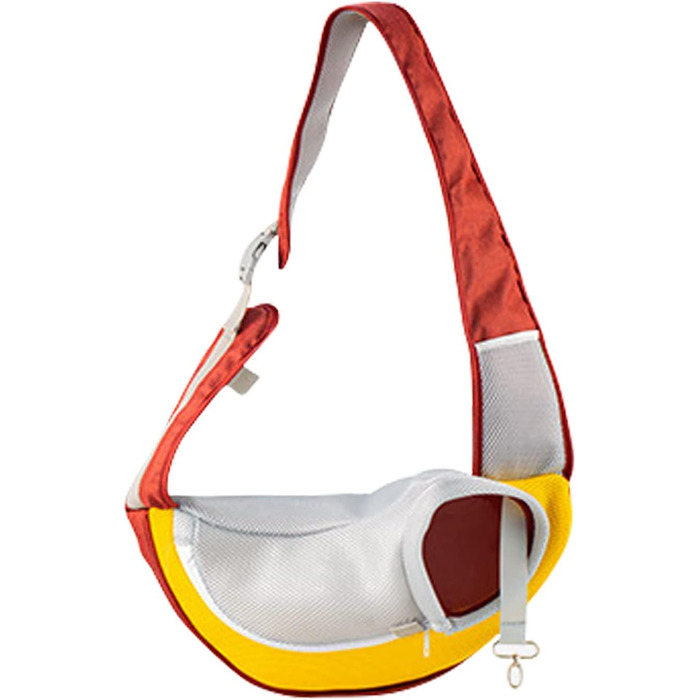 PETCUTE Сумка-кенгуру для собак, переноска для цуценят, червона (M)