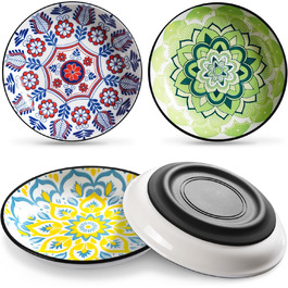 Набори мисок для котів з кераміки з силіконовим дном (4 шт.) - антиковзаючі, безворсові, для корму та води