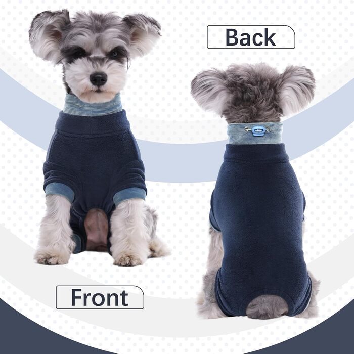 Теплий зимовий пуловер для собак, фліс, на осінь/зиму, для малих та середніх порід, чихуахуа, бігль, синій, XS