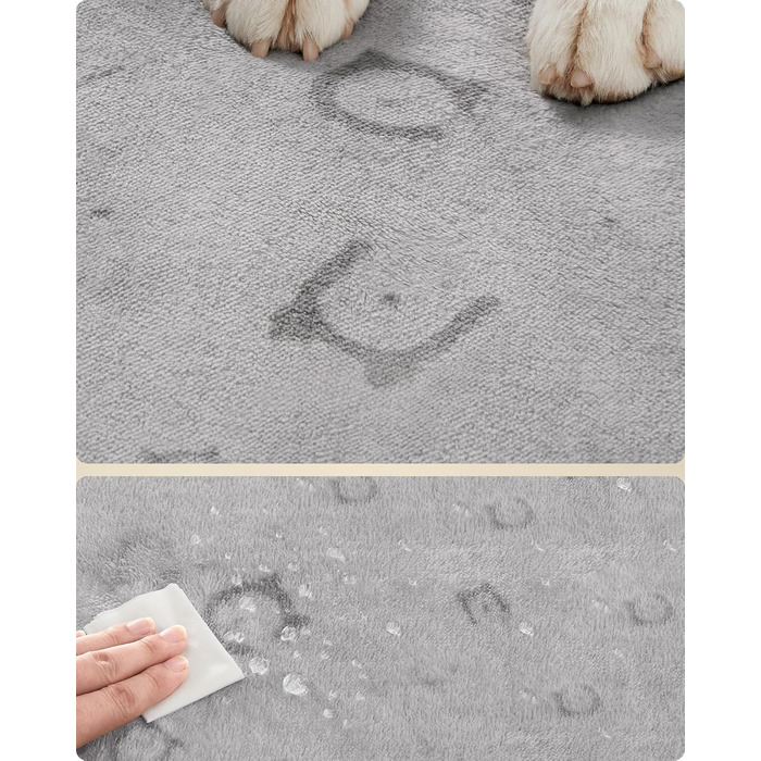 Водонепроникний килимок для собак Feandrea (2 шт.), 122 x 61 см, сірий - для кроликів, хом'яків, морських свинок