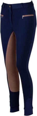 Жіночі штани для верхової їзди RL24 Vollbesatz Flex BASICLINE, розмір 38, темно-синій/світло-коричневий
