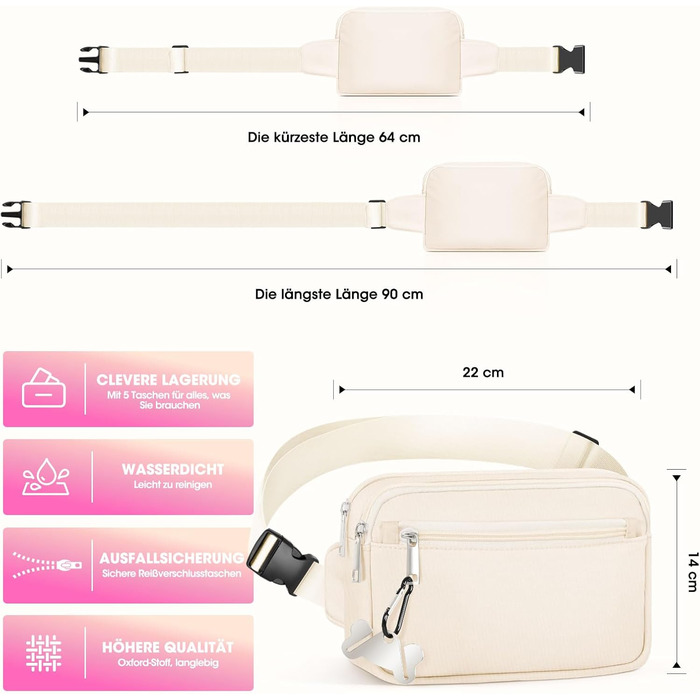 Лекарська сумочка для собак, сумка для тренування з практичним відкриванням однією рукою | Сумочка для собак для тренування та виховання цуценят | Сумка для прогулянок з собакою з диспенсером для пакетів та гачком для кріплення. Білий колір