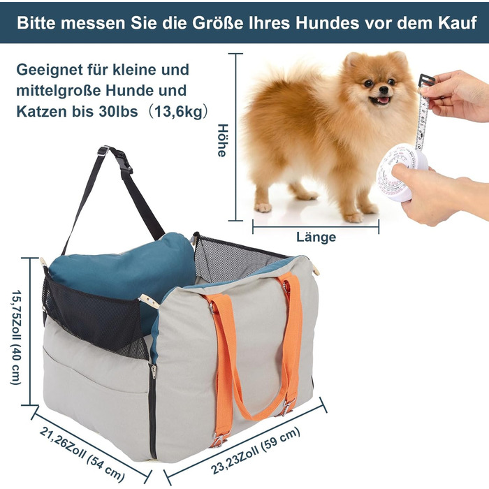 Автокрісло для собак Ownpets: зручне та безпечне автоліжко для маленьких та середніх собак, водонепроникне та стійке до подряпин