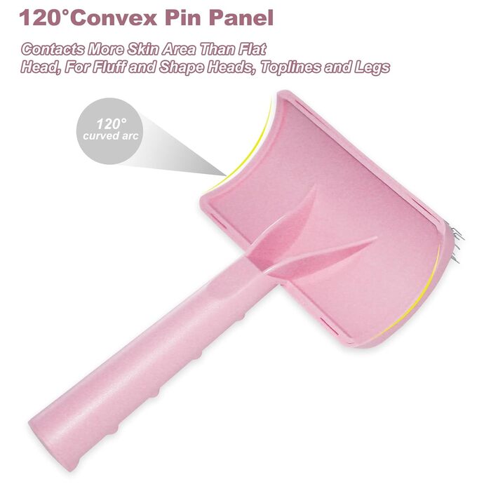 Щітка для собак з довгою шерстю, для котів та собак з короткою шерстю, масажна щітка для догляду за шерстю (Рожева)